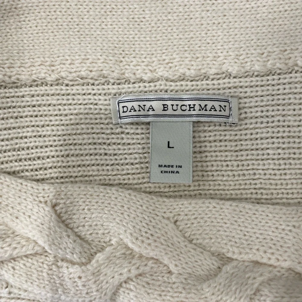 Dana Buchman Cream Cable Knit Sweater‎